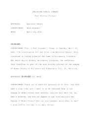 Marjorie Hobart Interview