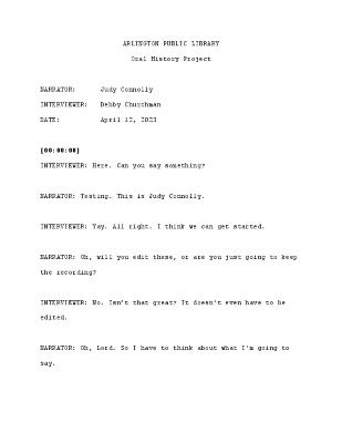 Judy Connolly Interview