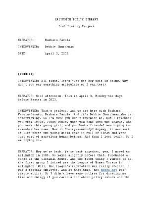 Barbara Favola Interview