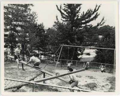 See-Saw Outside Larchmont Apartments