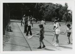 Swanson Middle Schoolers Practice Tennis