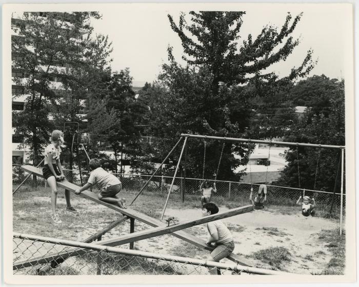 See-Saw Outside Larchmont Apartments