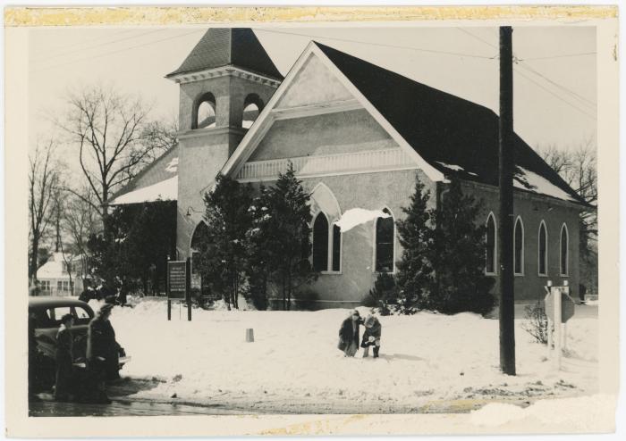 Mount Olivet Methodist Church in the Snow