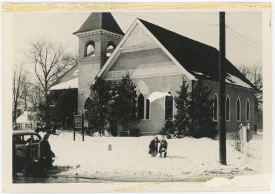 Mount Olivet Methodist Church in the Snow
