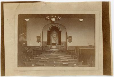 Interior of Mount Olivet Methodist Church in 1921