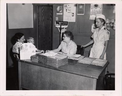Child health clinic registration, 1958