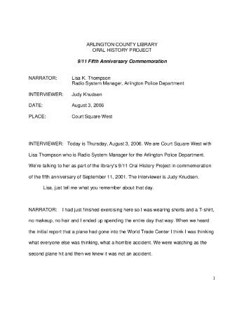 Lisa Thompson Interview