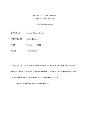 Delores Fisher-Jenkins Interview