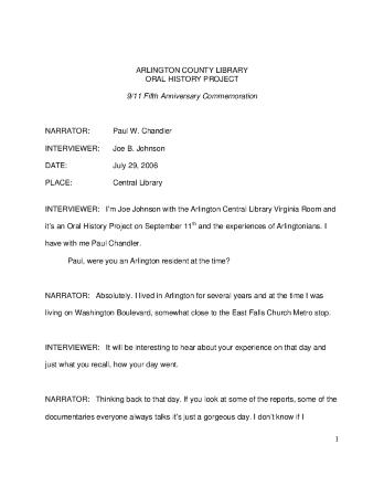 Paul Chandler Interview