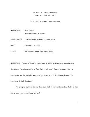 Ron Carlee Interview