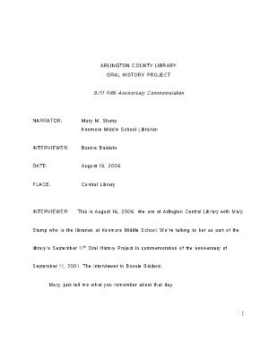 Mary Stump Interview