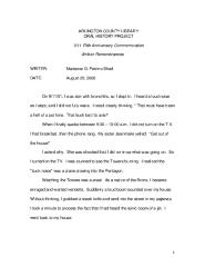 Marianne Petrino-Shad Written Remembrance