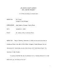 Ron Carlee Interview