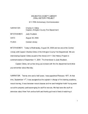 Charles Gibbs Interview