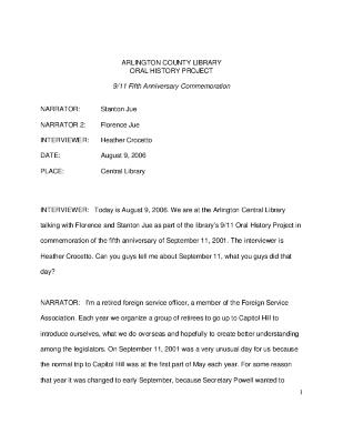 Florence and Jue Stanton Interview