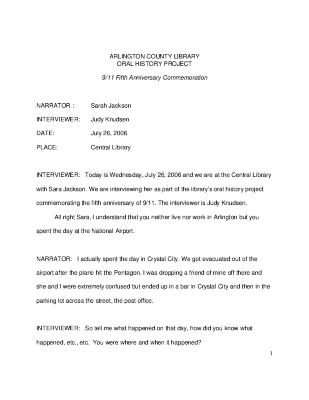 Sarah Jackson Interview