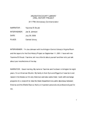 Yasmine El-Droubi Interview