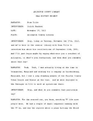 Dean Tills Interview