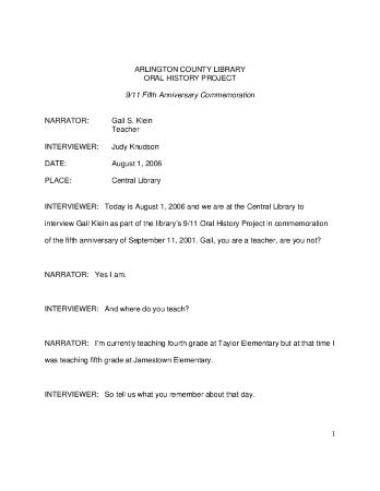 Gail Klein Interview