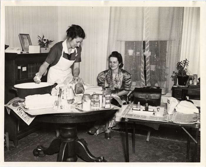 Visiting Nurse Giving Instuction on Infant Care, 1941.